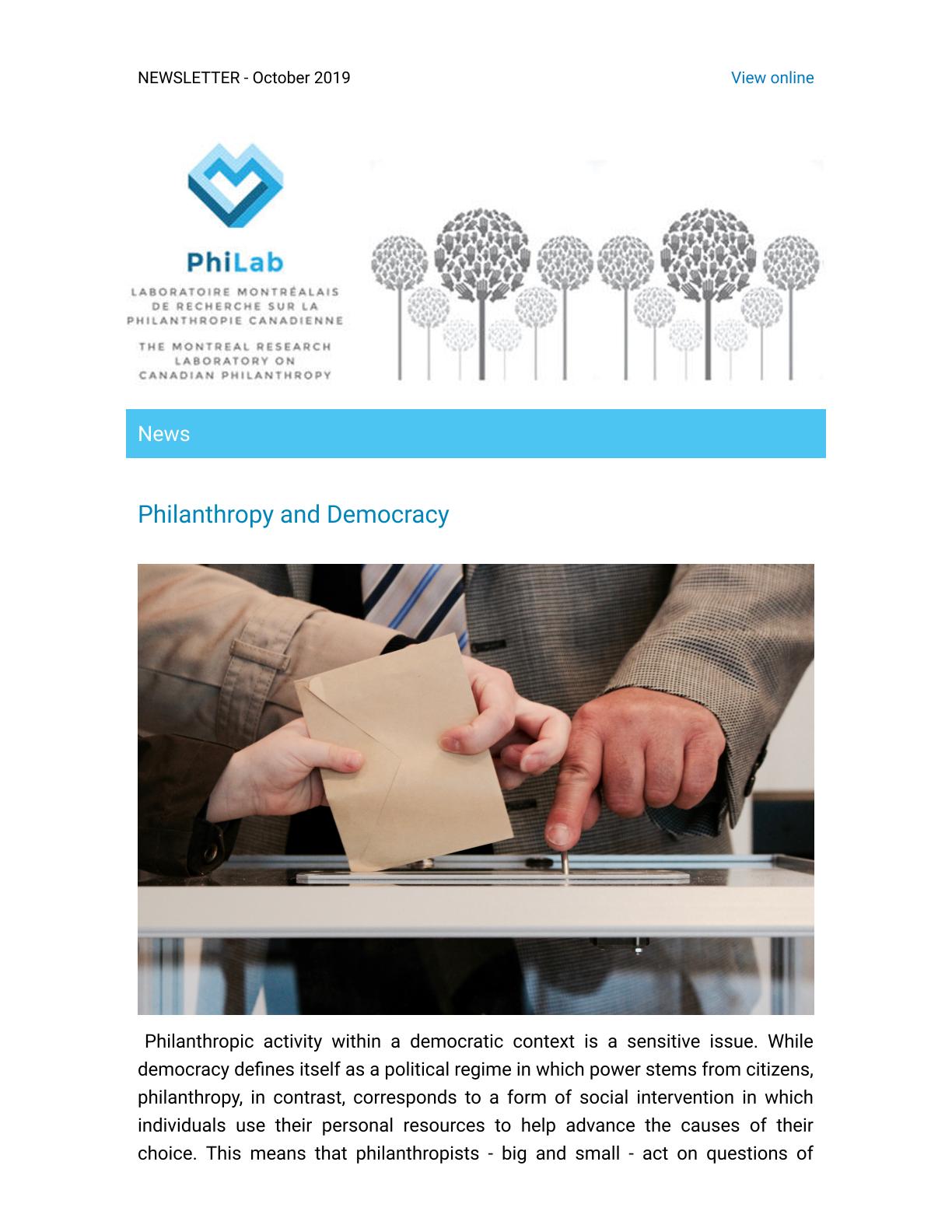 Philanthropy and Democracy